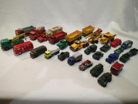 Selection of playworn Diecast vehicles, mostly Matchbox, for spares or re-furbishment. UK P&P