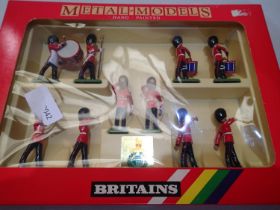 Britains 7206 Scots Guards drums and bugles, ten piece set, excellent condition, ex display