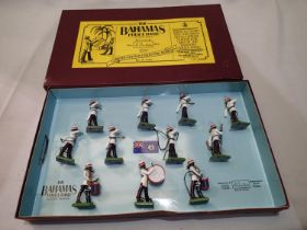 Britains 5187 Bahamas police band eleven piece set, excellent condition, ex display models, box with