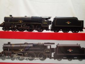 OO scale Hornby R2555, class 5mt, Ayrshire Yeomanry, 45156, Black, Late Crest, in excellent