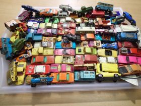 Approximately seventy playworn diecast, mostly Matchbox 1/75 type, all suitable for refurbishment.