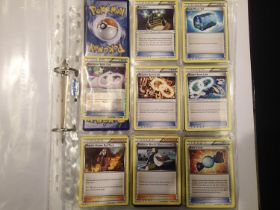 Collection of Pokemon trading cards in folder to include sought after trainer cards. UK P&P Group