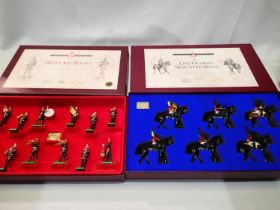 Two Britains boxed sets, 5293 Blues and Royals, twelve pieces, and 5295 Life Guards mounted band,