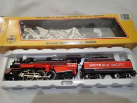 HO/OO Meccano 4.6.2 and tender, Southern Pacific Daylight, very good condition, box very good. UK