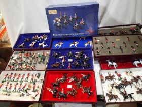 Quantity of Britains unboxed figures and part sets, empty boxes etc, all ex display models, mostly