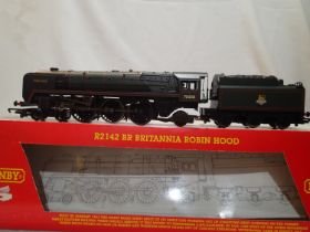 OO scale Hornby R2142, Britannia class Robin Hood, 70038, Green, Early Crest, limited edition 0347/