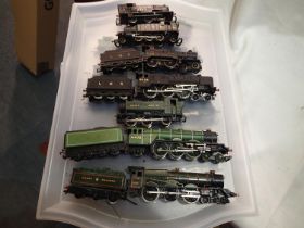Seven OO assorted model locomotives, various makes and types, all for spares or re-furbishment. UK