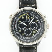 HAWKER HUNTER AV1-8: gents chronograph wristwatch with date aperture and three subsidiary dials on a