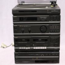 Sony LBT-V202 hifi system and a Sony CDP-C301M 5 disc CD player. All electrical items in this lot