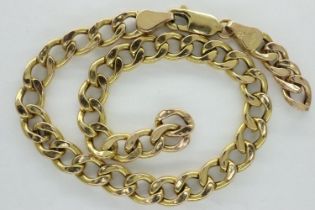 9ct gold bracelet, damaged, 4.4g. UK P&P Group 0 (£6+VAT for the first lot and £1+VAT for subsequent