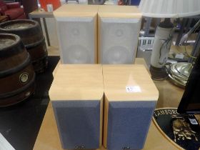Two pairs of Eltax Millennium speakers and an Eltax Millennium centre speaker, boxed. Not