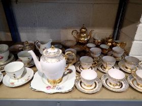 Bondware fine china tea service and an Ashley tea service and other mixed ceramics. Not available