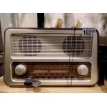 Retro radio with USB input, MP3 player with power supply, working at lotting. Not available for in-