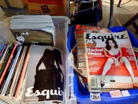 Large quantity of Esquire magazines and a quantity of Arena magazines, mixed condition. Not
