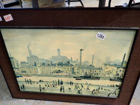 Framed Lowry print. Not available for in-house P&P