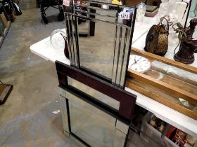 Three modern mirrors, largest 40 x 100 cm. Not available for in-house P&P