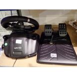 Logitech sterling wheel and pedal set for Xbox. Not available for in-house P&P