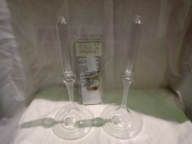 Suffolk glass company oil filled glass candles with wicks and funnels. Not available for in-house