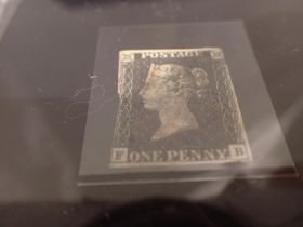 1840 Penny Black, capsuled with COA. UK P&P Group 1 (£16+VAT for the first lot and £2+VAT for