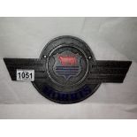Cast iron Morris Motors plaque, W: 27cm. UK P&P Group 1 (£16+VAT for the first lot and £2+VAT for