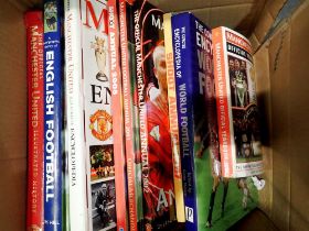 Quantity of football related books, mostly Manchester United. Not available for in-house P&P