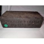 Charles and Diana Commemorative brick. Not available for in-house P&P