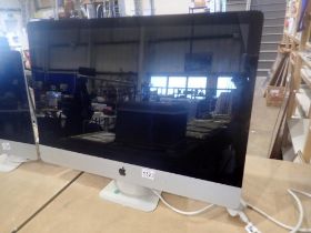 Apple imac model A1312 (WAL), powers on and has software installed, we have no login details. All