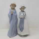 Two Nao figurines, no cracks or chips, largest H: 28 cm. UK P&P Group 3 (£30+VAT for the first lot
