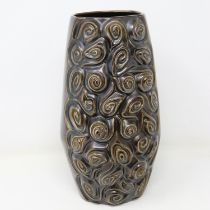 Sylvac vase with relief decoration, signed to base, slight scrapes to body of vase but no cracks