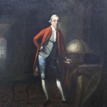 Attributed to Edward Haytley (fl. 1740-1762): oil on canvas, portrait of a gentleman, 61 x 73 cm,