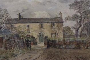 William Warden (1908 - 1982): watercolour, Brook Cottage Higher Lane Fazakerley, dated 1946, 38 x 27