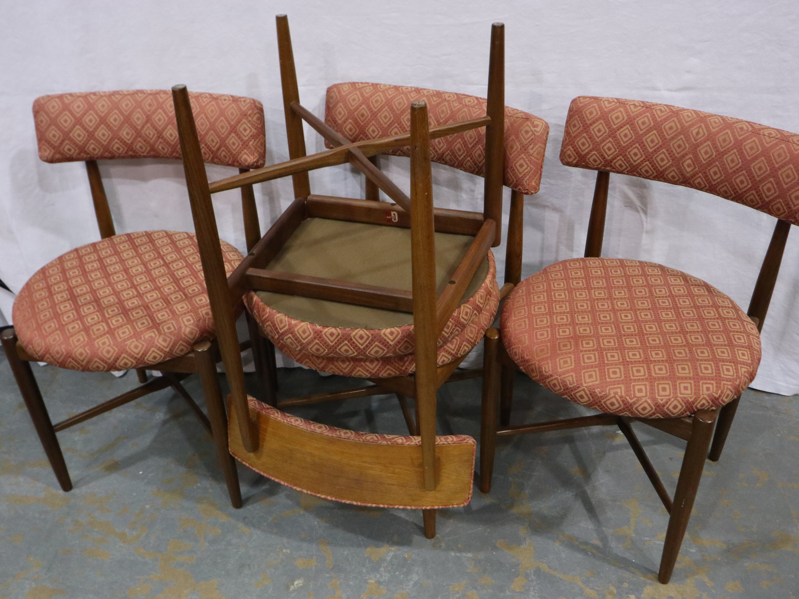 A set of six G Plan 1960s dinging chairs in the Fresco design. Not available for in-house P&P - Image 2 of 3