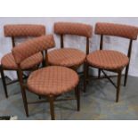 A set of six G Plan 1960s dinging chairs in the Fresco design. Not available for in-house P&P