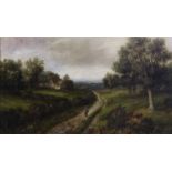 George Thompson (1860-1939): oil on canvas, Northern Country landscape, 60 x 40 cm. Not available