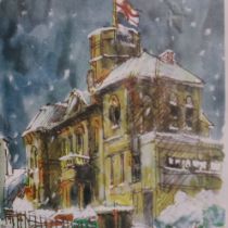 Harold Riley (1934 - 2023): artist signed limited edition print, Royal Manchester Childrens Hospital