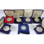 Commemorative medallions by Tower Mint, with a further John Paul II commemorative (7). UK P&P