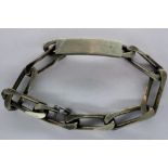 925 silver identification bracelet, L: 16 cm. UK P&P Group 1 (£16+VAT for the first lot and £2+VAT