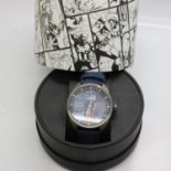 CITIZEN: gents Marvel comics wristwatch, requires battery, boxed. UK P&P Group 1 (£16+VAT for the