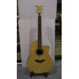 Earthfire travelling plastic bowl back electro acoustic guitar. Not available for in-house P&P