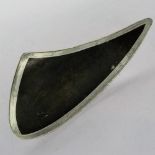 Jorgen Jensen 858 silver enamelled brooch, L: 70 mm. UK P&P Group 1 (£16+VAT for the first lot