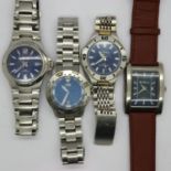 Four mixed gents wristwatches. UK P&P Group 1 (£16+VAT for the first lot and £2+VAT for subsequent