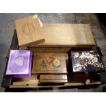 Quantity of boxes including a musical jewellery box. Not available for in-house P&P