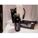 Fast & Furious 9 insulated drinking bottle and headphones. UK P&P Group 1 (£16+VAT for the first lot