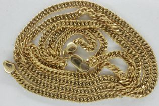 9ct gold fine link neck chain, L: 48 cm, 4.0g. UK P&P Group 0 (£6+VAT for the first lot and £1+VAT