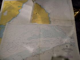 Twenty sea charts 1970s-80s British coast Indian ocean etc. Not available for in-house P&P