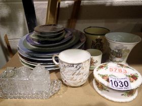 Small quantity of ceramics to include Wedgwood. Not available for in-house P&P