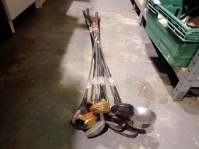 Mixed golf clubs mainly woods. Not available for in-house P&P