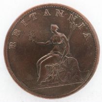 1807 copper halfpenny of George III, nVF. UK P&P Group 0 (£6+VAT for the first lot and £1+VAT for