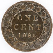 1888 Canadian cent of Queen Victoria, VF. UK P&P Group 0 (£6+VAT for the first lot and £1+VAT for