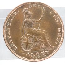 1835 copper farthing of William IV, aVF. UK P&P Group 0 (£6+VAT for the first lot and £1+VAT for